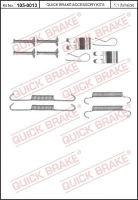 Brake shoes accessory kit 105-0013