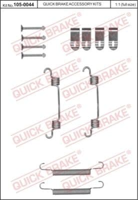Brake shoes accessory kit 105-0044