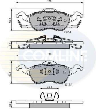 Brake pads front CBP0490