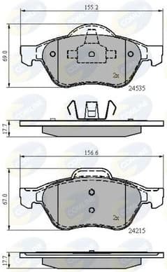 Brake pads front CBP02017