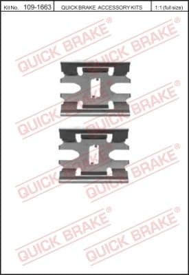 Accessory Kit, disc brake pad 109-1663