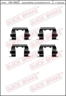 Accessory Kit, disc brake pad 109-1669