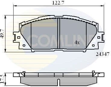 Brake pads front CBP01612