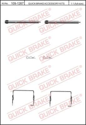 Accessory Kit, disc brake pad 109-1267