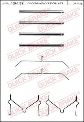 Accessory Kit, disc brake pad 109-1129