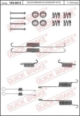 Accessory Kit, brake shoes 105-0615