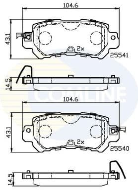 Brake pads rear CBP32241