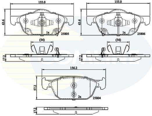 Brake pads front CBP32284