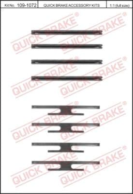 Accessory Kit, disc brake pad 109-1072