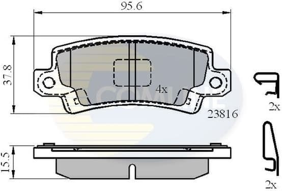 Brake pads rear CBP3942
