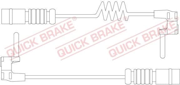 Warning Contact, brake pad wear WS0301A