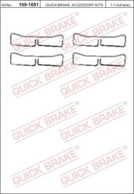 Accessory Kit, disc brake pad 109-1691