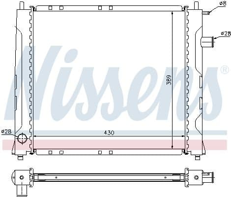 Radiator, engine cooling 642091