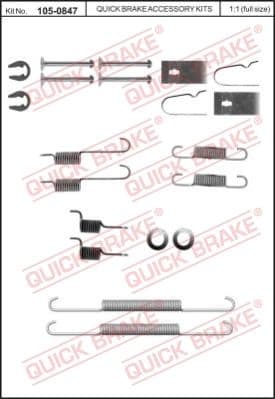 Accessory Kit, brake shoes 105-0847