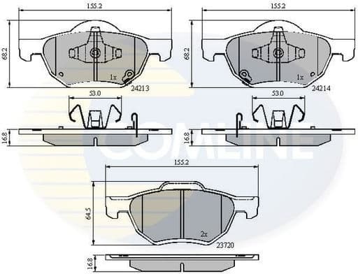 Brake pads front CBP31195