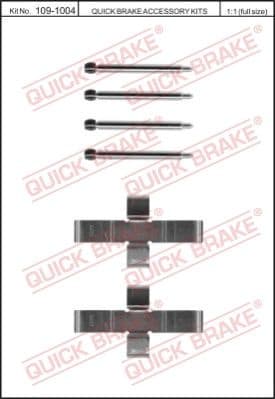 Accessory Kit, disc brake pad 109-1004