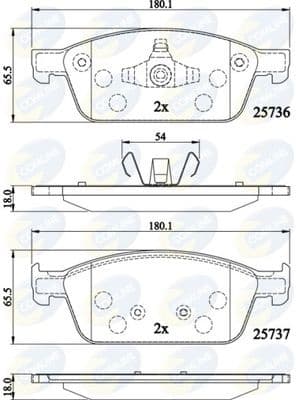 Brake pads front CBP02196