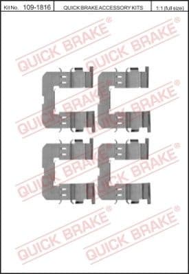 Accessory Kit, disc brake pad 109-1816