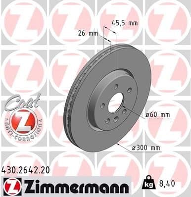 Brake Disc COAT Z 430.2642.20