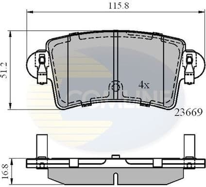 Brake pads rear CBP01036