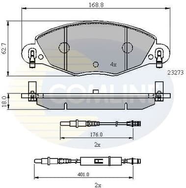 Brake pads front CBP21121