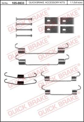 Brake shoes accessory kit 105-0833