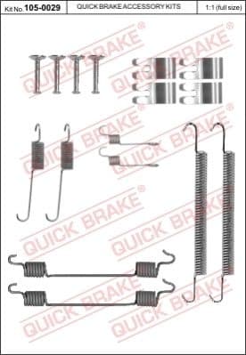 Accessory Kit, brake shoes 105-0029
