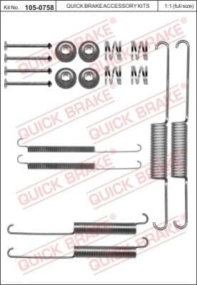 Brake shoes accessory kit 1050758