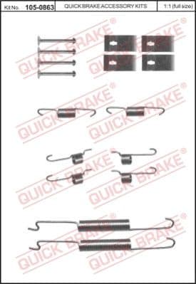 Accessory Kit, brake shoes 105-0863