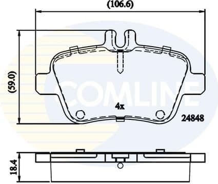Brake pads rear CBP02209