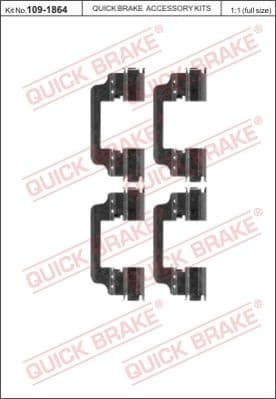 Accessory Kit, disc brake pad 109-1864