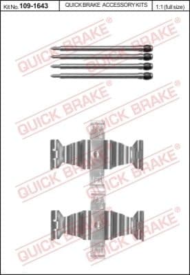 Brake pads accessory kit 109-1643