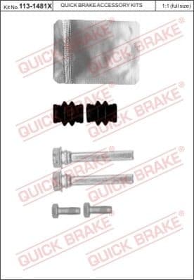 Brake caliper guide repkit 113-1481X