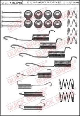 Accessory Kit, brake shoes 105-0776