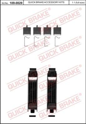 Brake pads accessory kit 109-0029