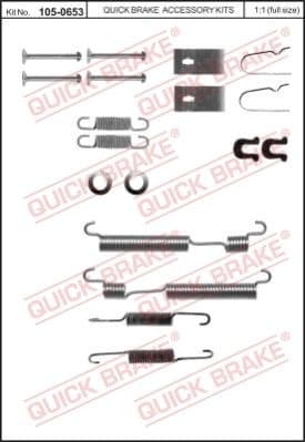 Brake shoes accessory kit 1050653