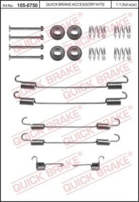 Brake shoes accessory kit 105-0750 - image 2
