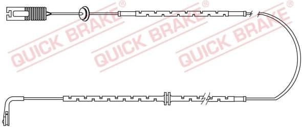 Warning Contact, brake pad wear WS0198A