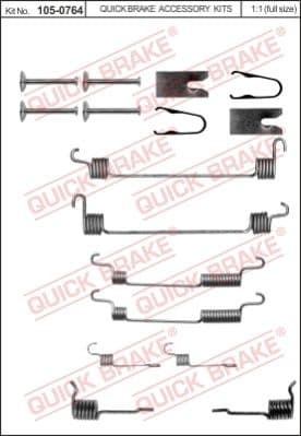 Accessory Kit, brake shoes 105-0764