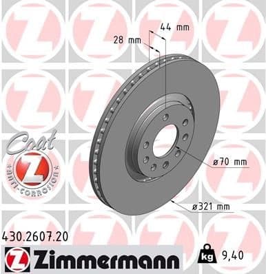 Brake Disc COAT Z 430.2607.20