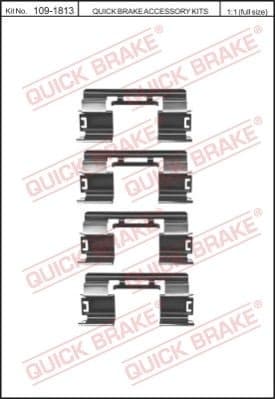 Accessory Kit, disc brake pad 109-1813