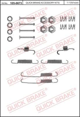 Accessory Kit, brake shoes 105-0673