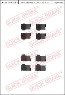 Accessory Kit, disc brake pad 109-1063