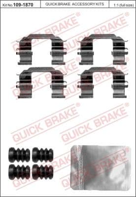 Accessory Kit, disc brake pad 109-1870