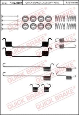 Accessory Kit, brake shoes 105-0802
