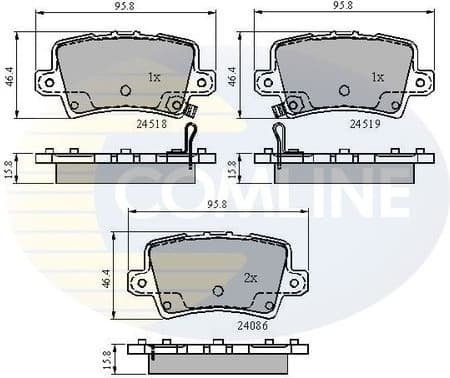 Brake pads rear CBP31587