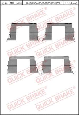 Accessory Kit, disc brake pad 109-1783
