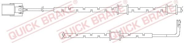 Warning Contact, brake pad wear WS0319A