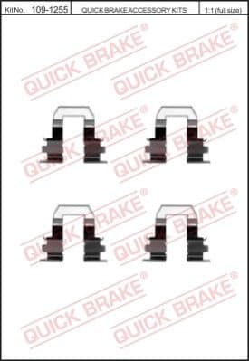 Accessory Kit, disc brake pad 109-1255