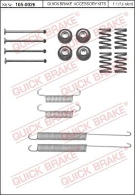 Brake shoes accessory kit 105-0026